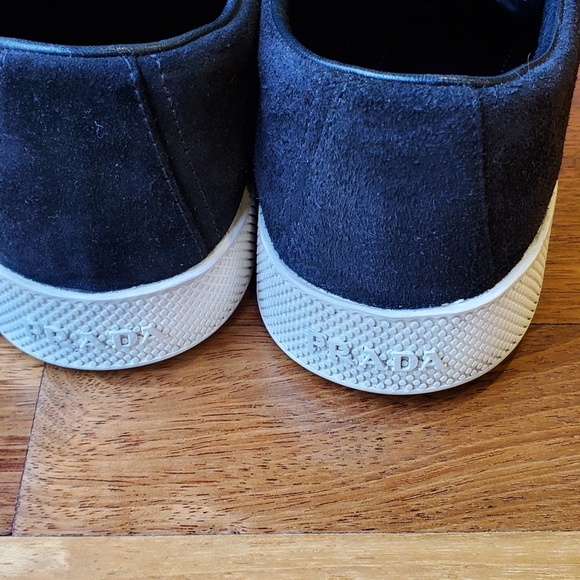 Prada Black Velvet Low-top Sneaker - Picture 4 of 10